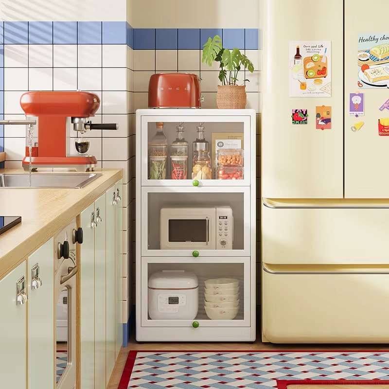 Kitchen Appliances Stores - Угловой стальной узкий шкаф для боковой