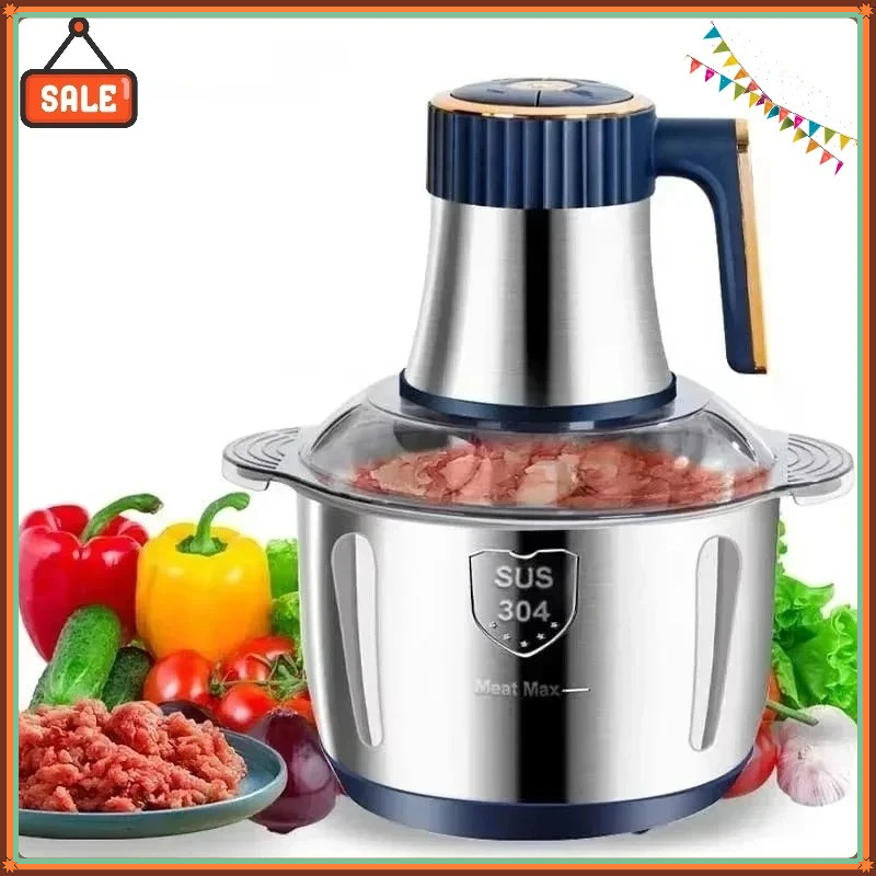Food Processor Large - Электрическая мясорубка-измельчитель 5 л большой емкости,